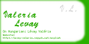 valeria levay business card