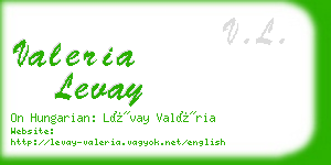valeria levay business card